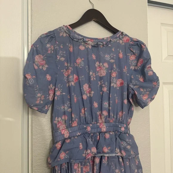 LoveShackFancy • Roth Mini Dress • Blue Floral Print • Medium - Picture 12 of 13